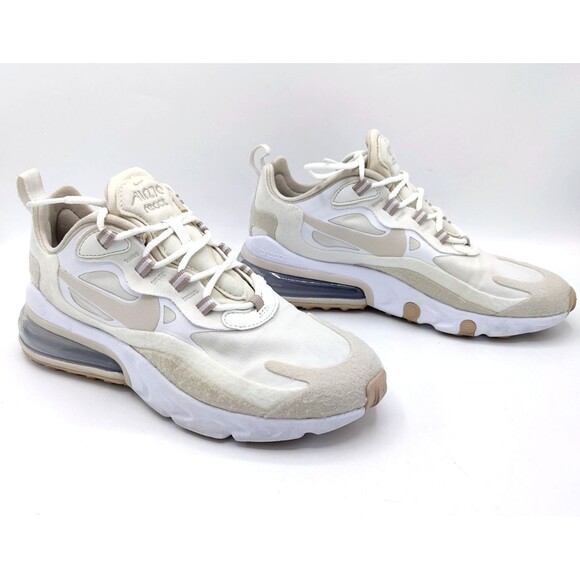 Nike Women Air Max 270 React Summit White Orewood Brown Shoe Size 7 CJ0619-102 - Picture 4 of 7